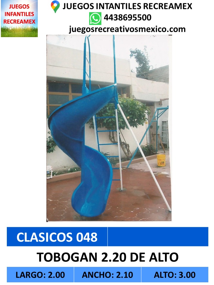 tobogan 2.20m de alto